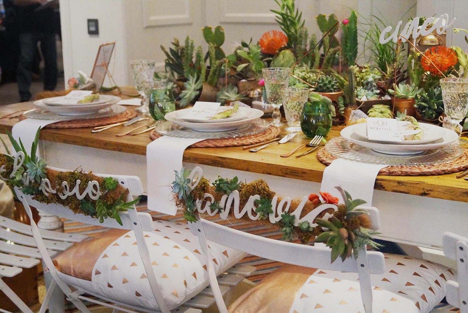 decoración de mesa de boda 