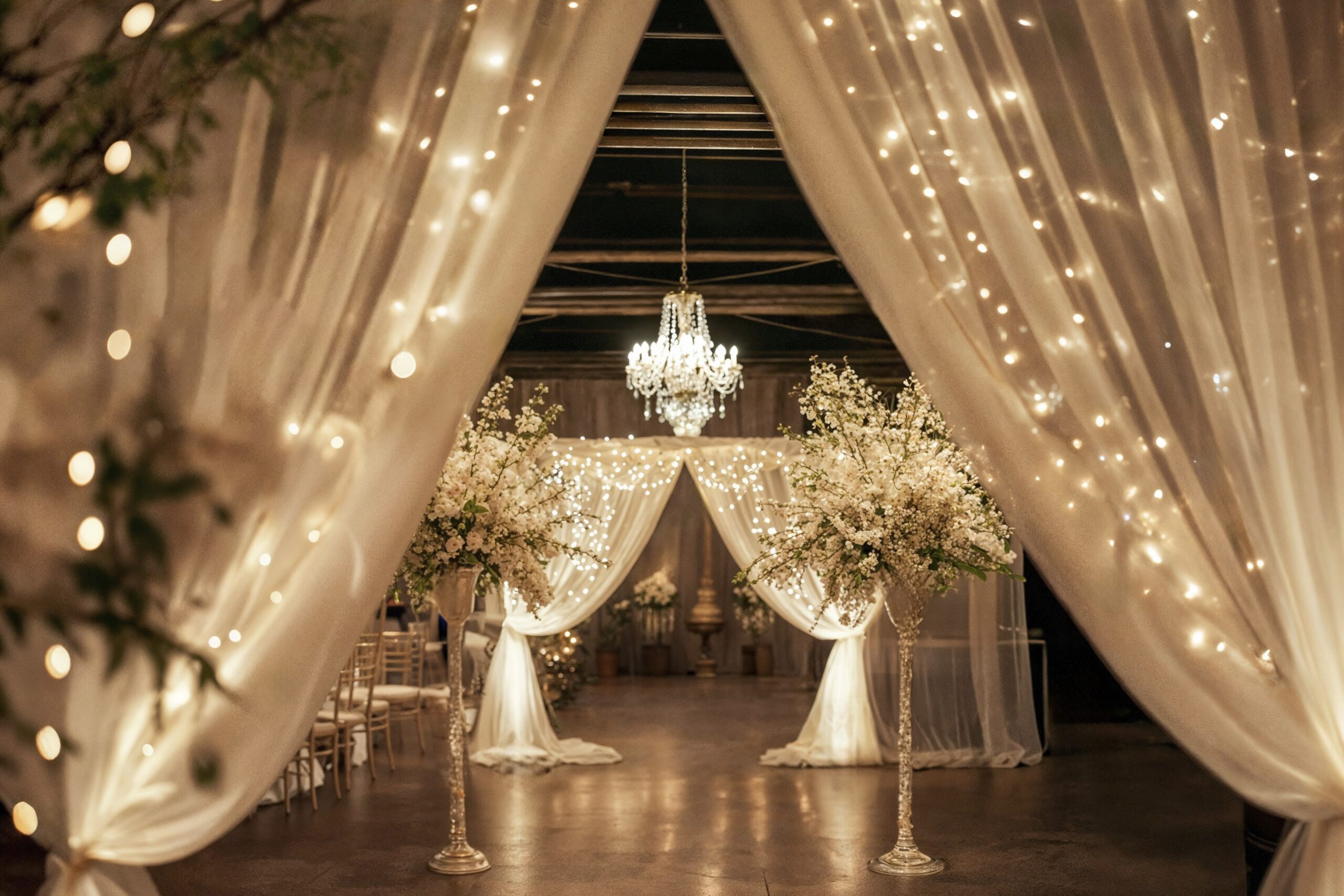 Decoración de carpa para boda